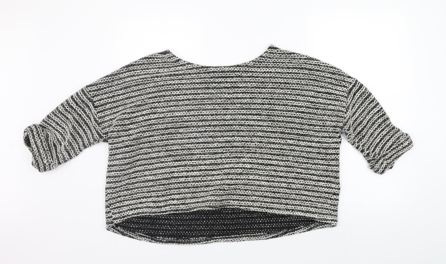 Atmosphere Womens Grey Geometric  Pullover Jumper Size M