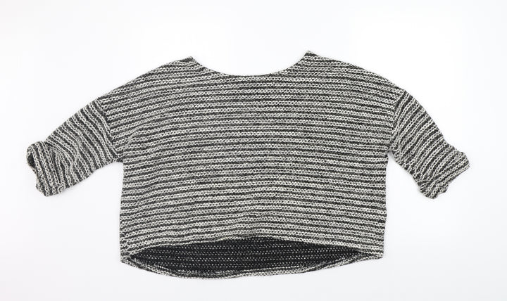 Atmosphere Womens Grey Geometric  Pullover Jumper Size M