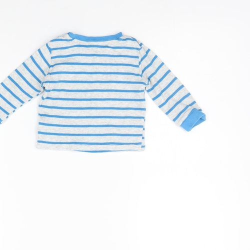 Primark Boys Blue Striped  Pullover Jumper Size 6-9 Months