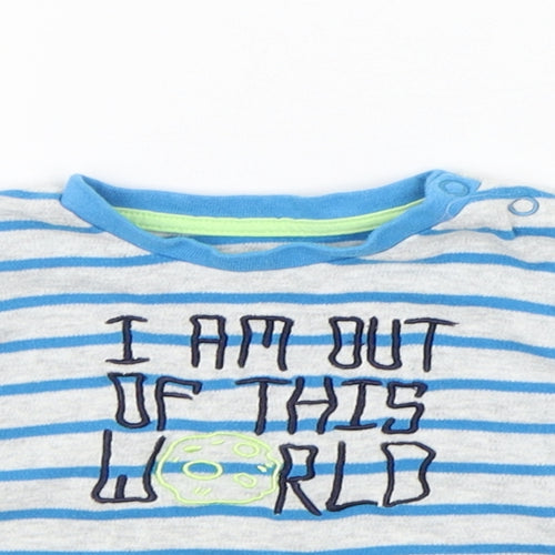 Primark Boys Blue Striped  Pullover Jumper Size 6-9 Months