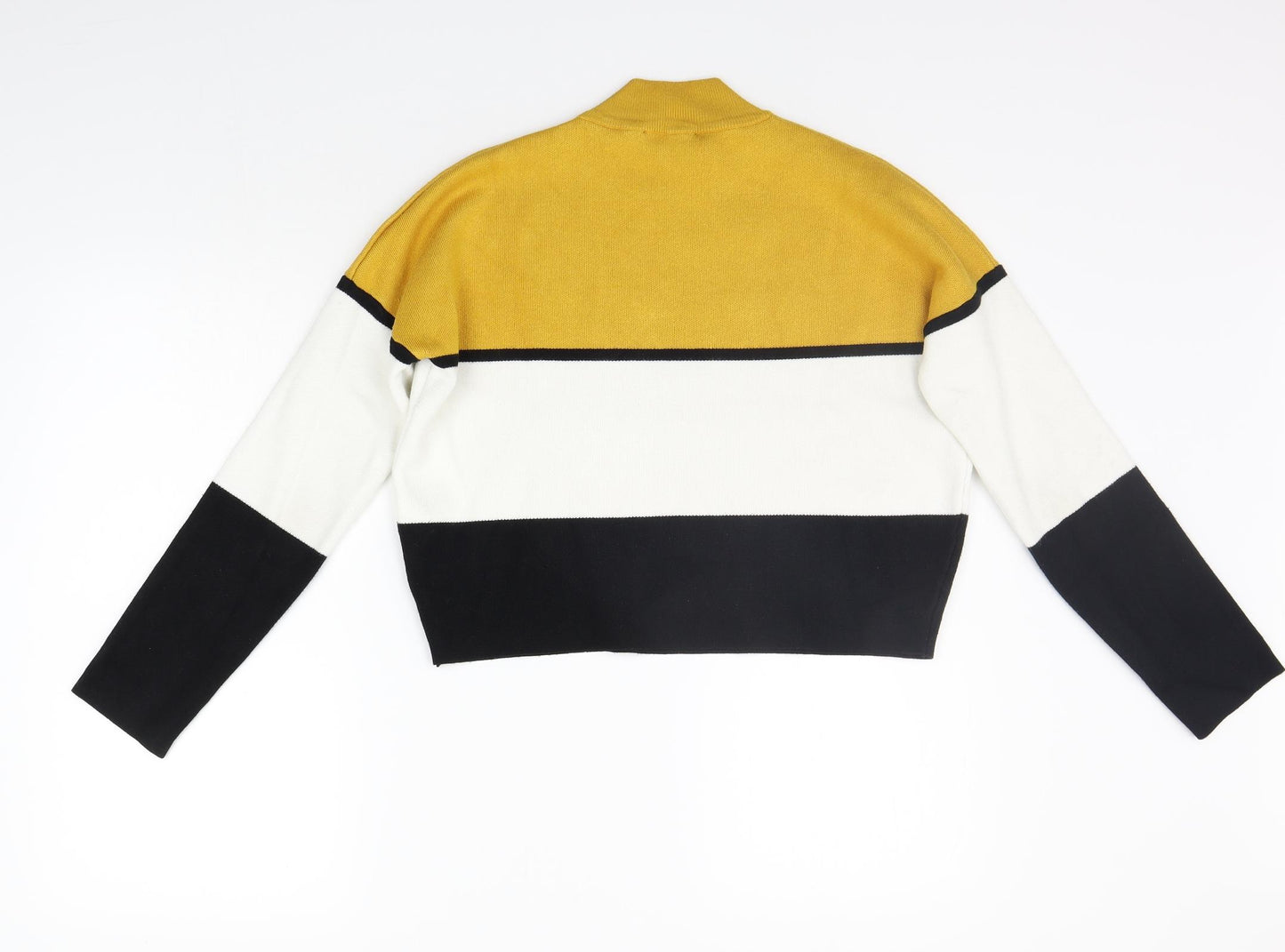 New Look Womens Yellow Striped  Pullover Jumper Size S