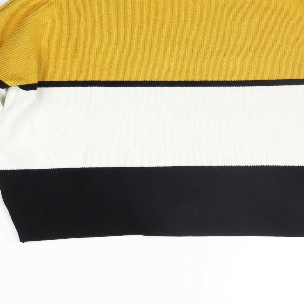 New Look Womens Yellow Striped  Pullover Jumper Size S