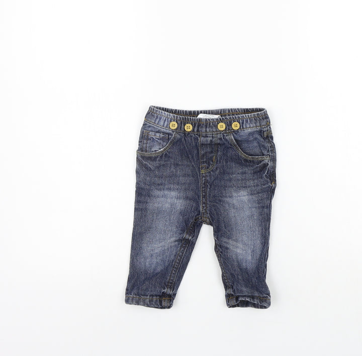 Peacocks Boys Blue Jogger Jeans Size 6-9 Months