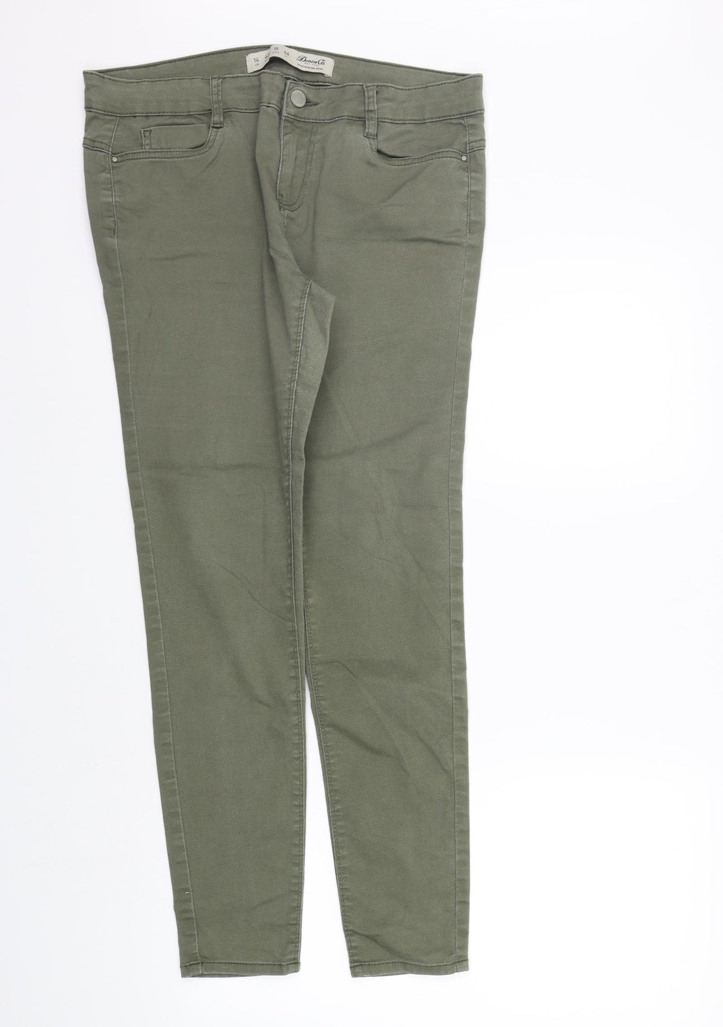 deniem co Womens Green   Jegging Jeans Size 14 L26 in