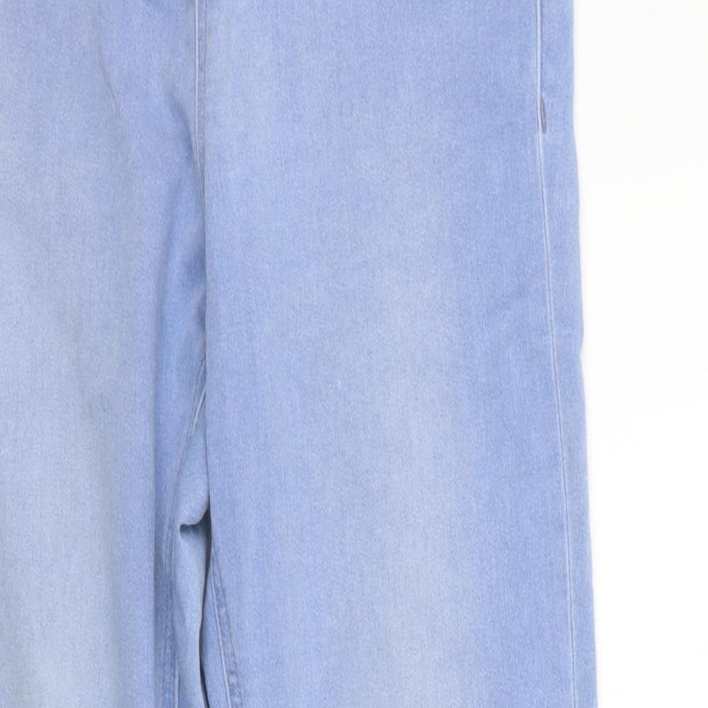 H&M Womens Blue   Jegging Trousers Size 14 L28 in - Elastic Waist Band