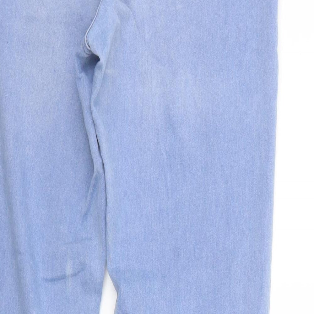 H&M Womens Blue   Jegging Trousers Size 14 L28 in - Elastic Waist Band