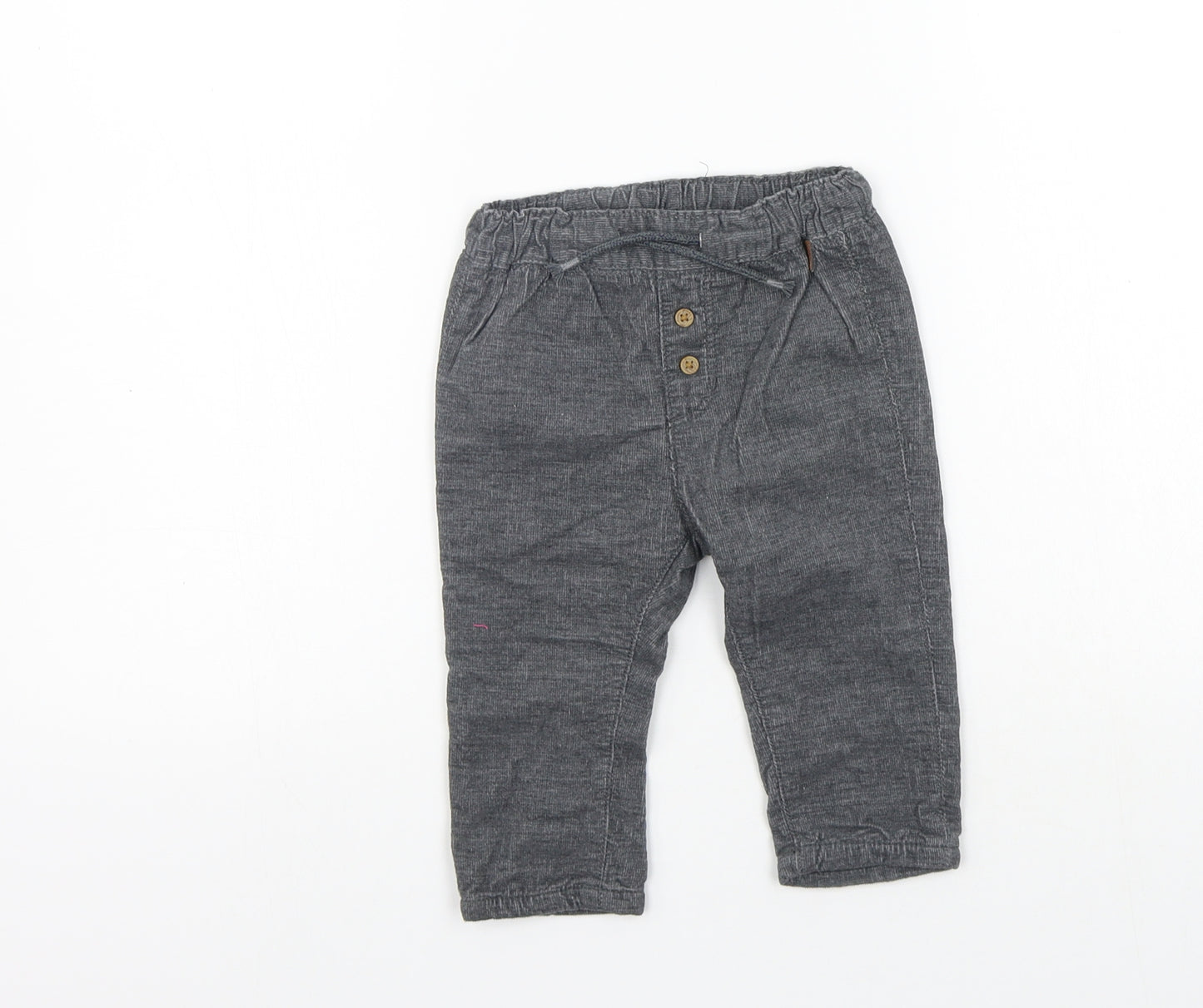 H&M Girls Grey   Chino Trousers Size 9 Months