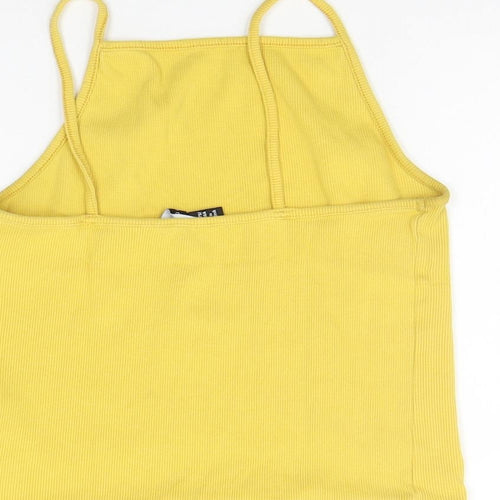 New Look Womens Yellow   Basic Tank Size 14