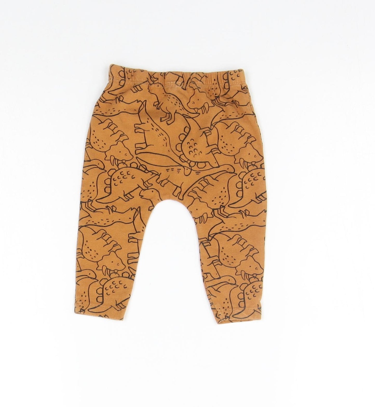 F&F Girls Beige Geometric  Jogger Leggings Size 6-9 Months  - Elastic Waist Band