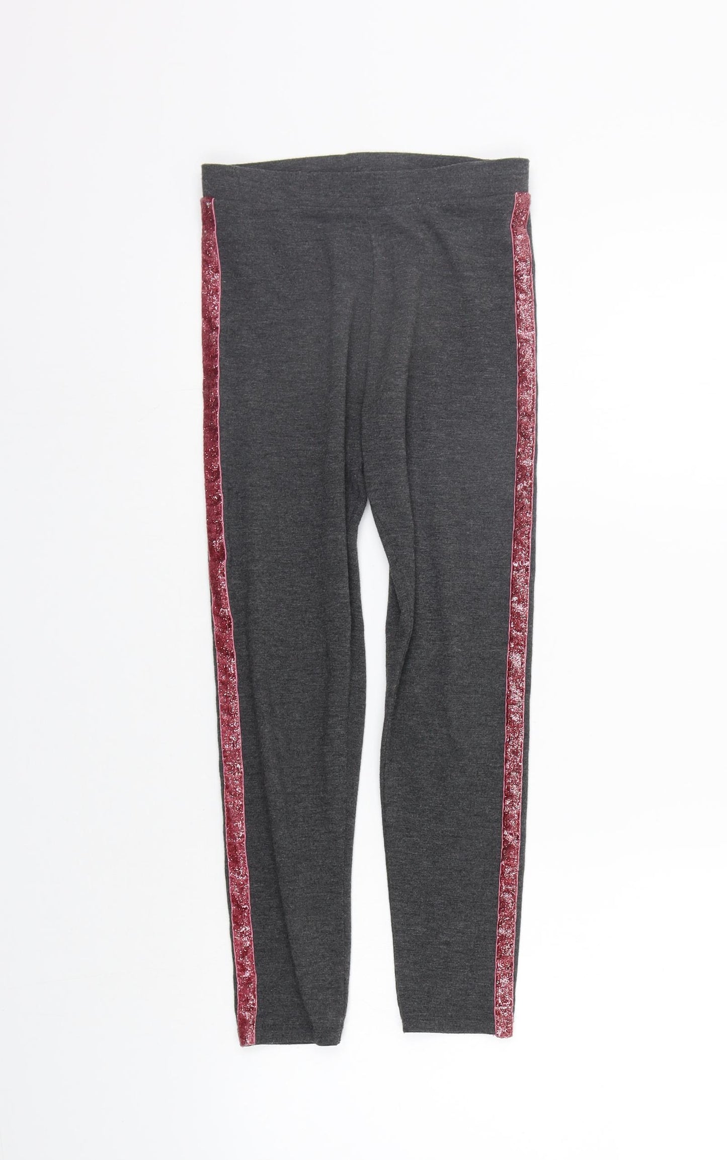 Matalan Girls Grey   Jegging Trousers Size 9 Years - Elastic Waist Band