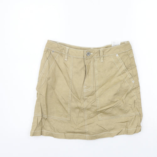 Divided Womens Beige   A-Line Skirt Size 8