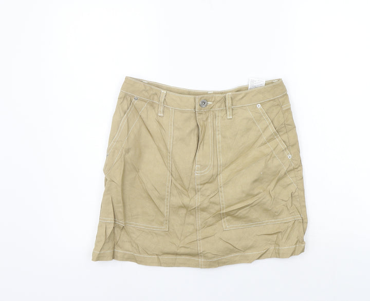 Divided Womens Beige   A-Line Skirt Size 8
