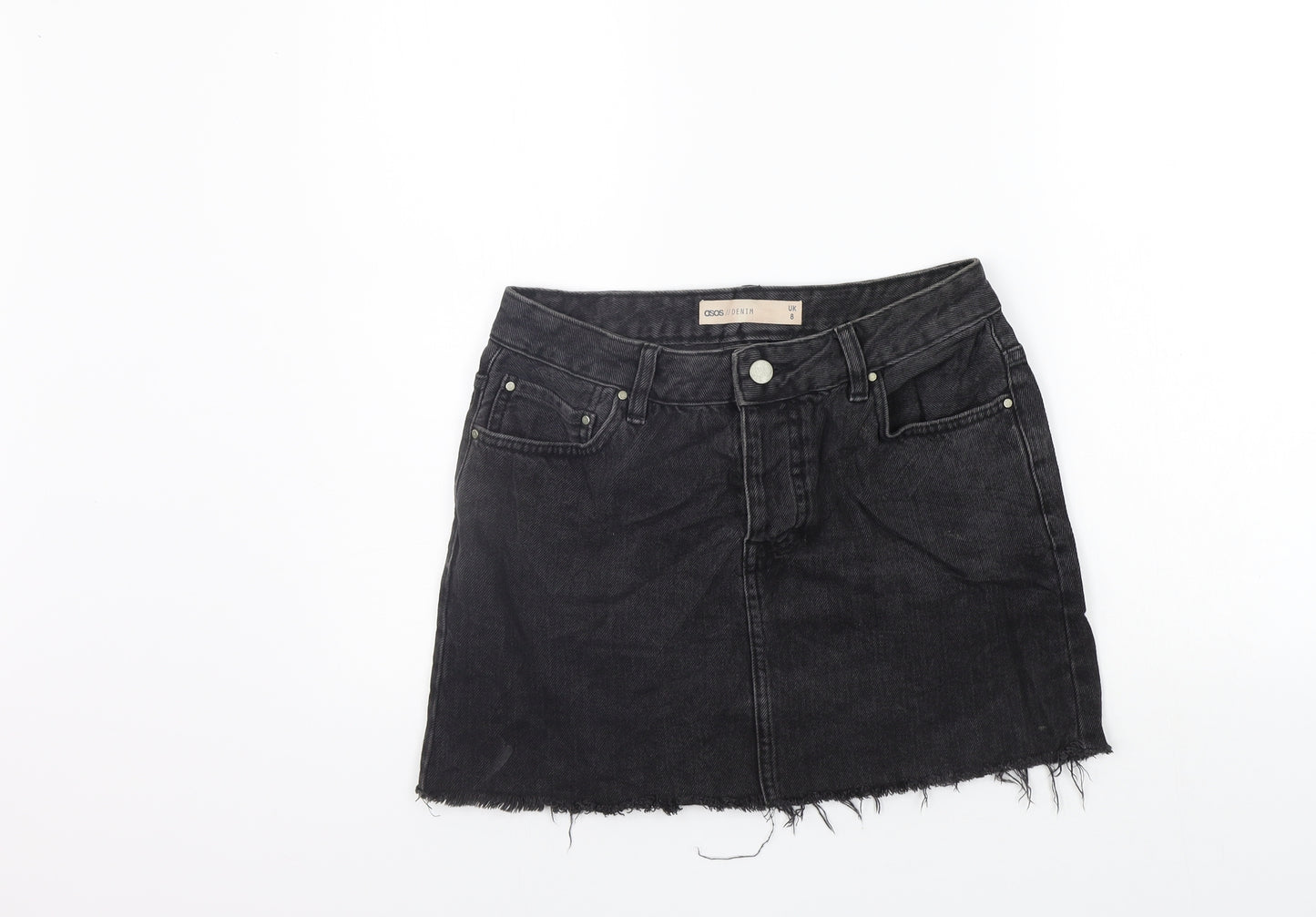 ASOS Womens Grey   A-Line Skirt Size 8