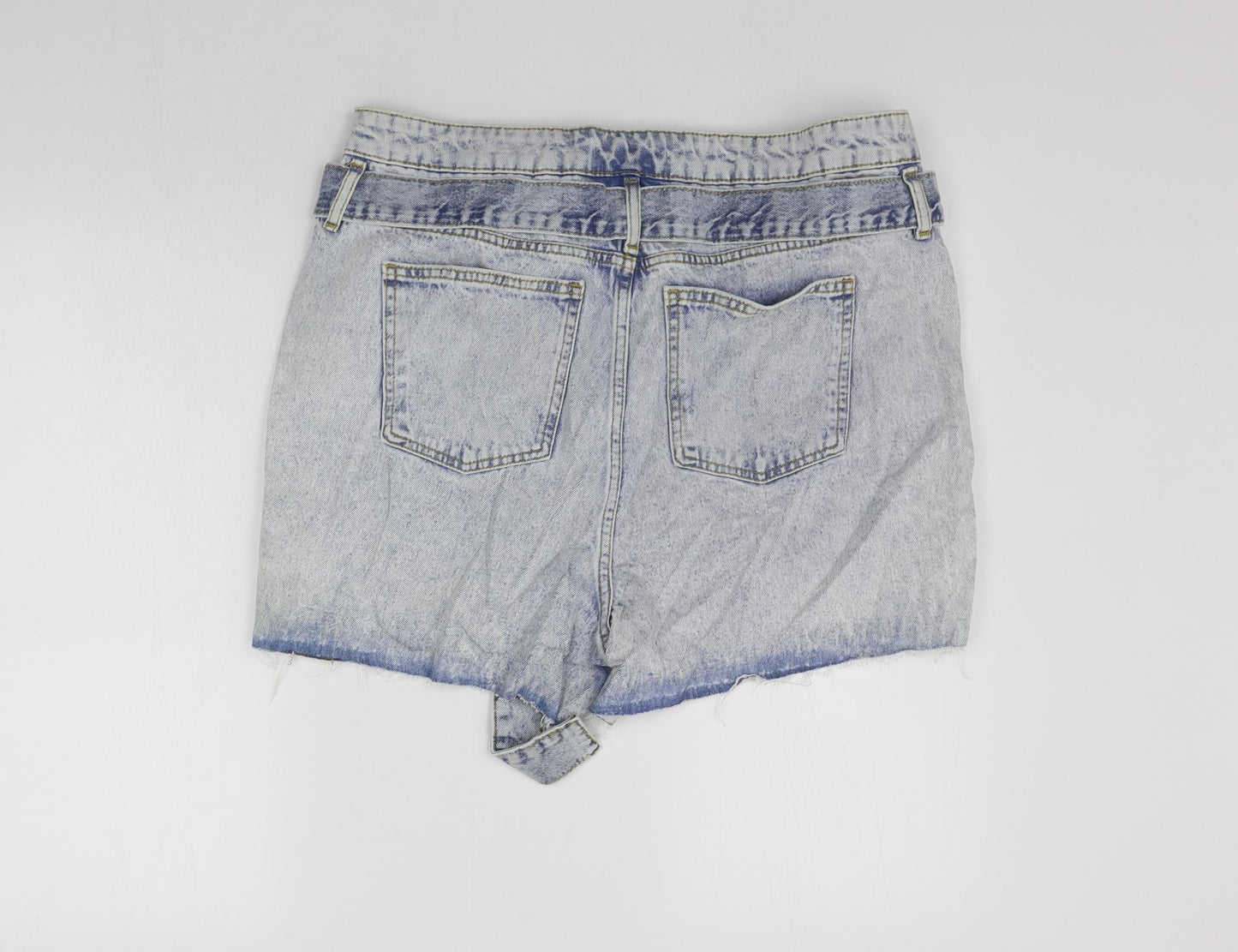 George Womens Blue   A-Line Skirt Size 16  - BELTED