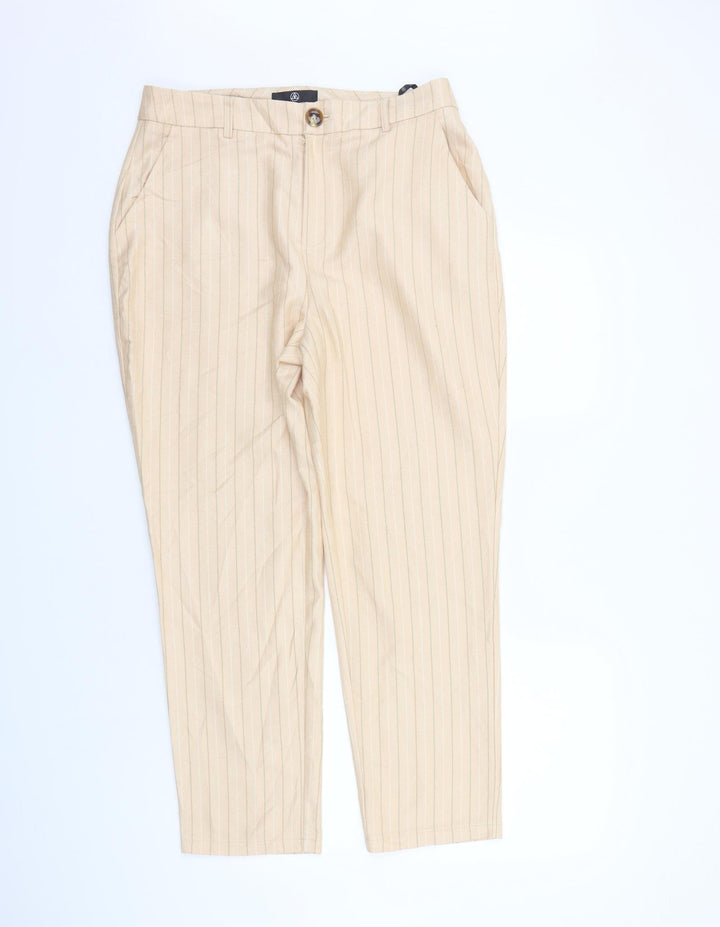 Missguided Womens Beige Trousers Size 12 L28 in