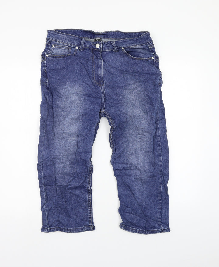 Cotton Traders Womens Blue   Straight Jeans Size 12 L20 in