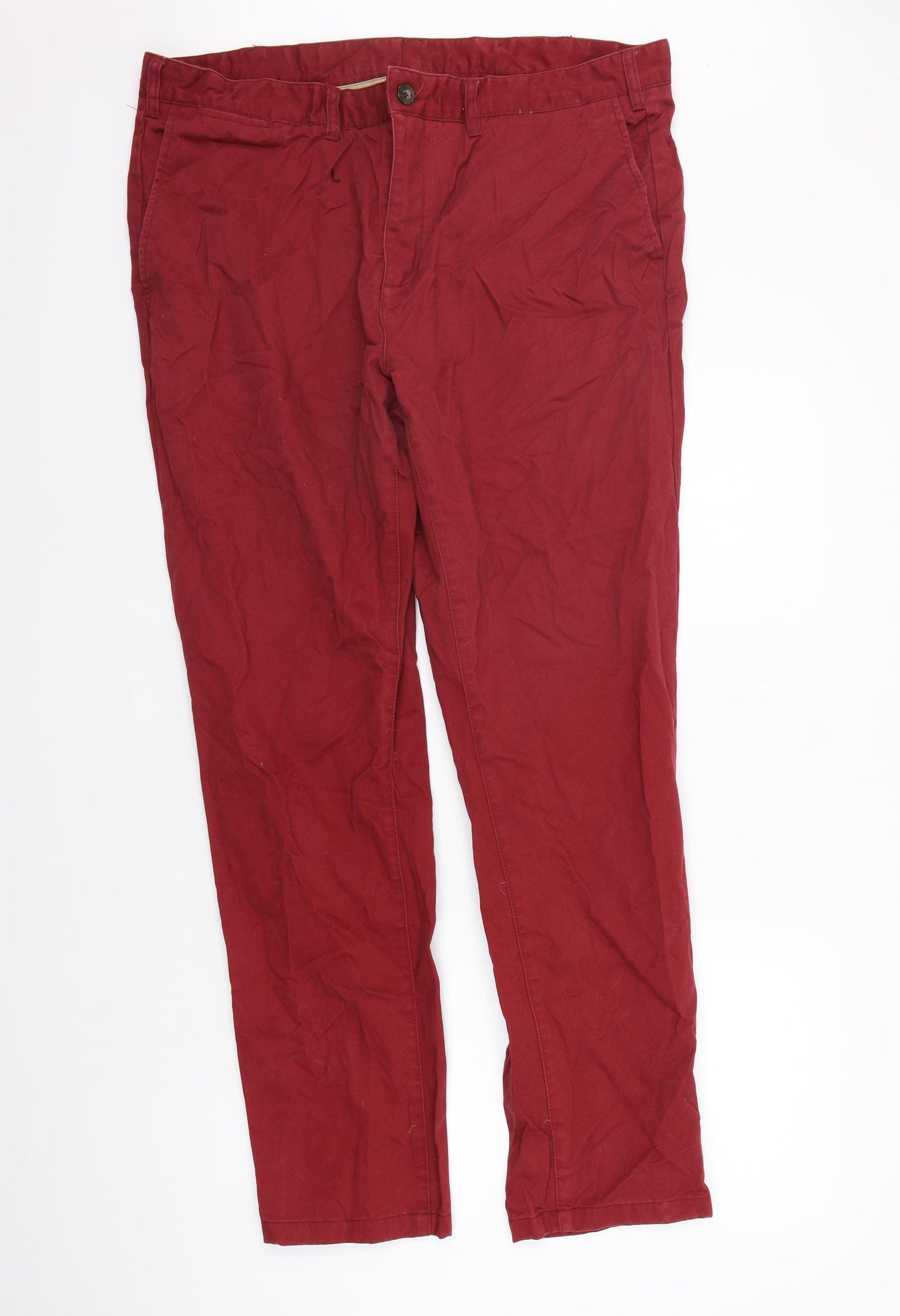 John Lewis Mens Red   Trousers  Size 40 in L32 in