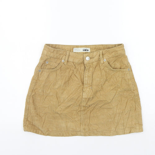 Topshop Womens Beige   A-Line Skirt Size 8
