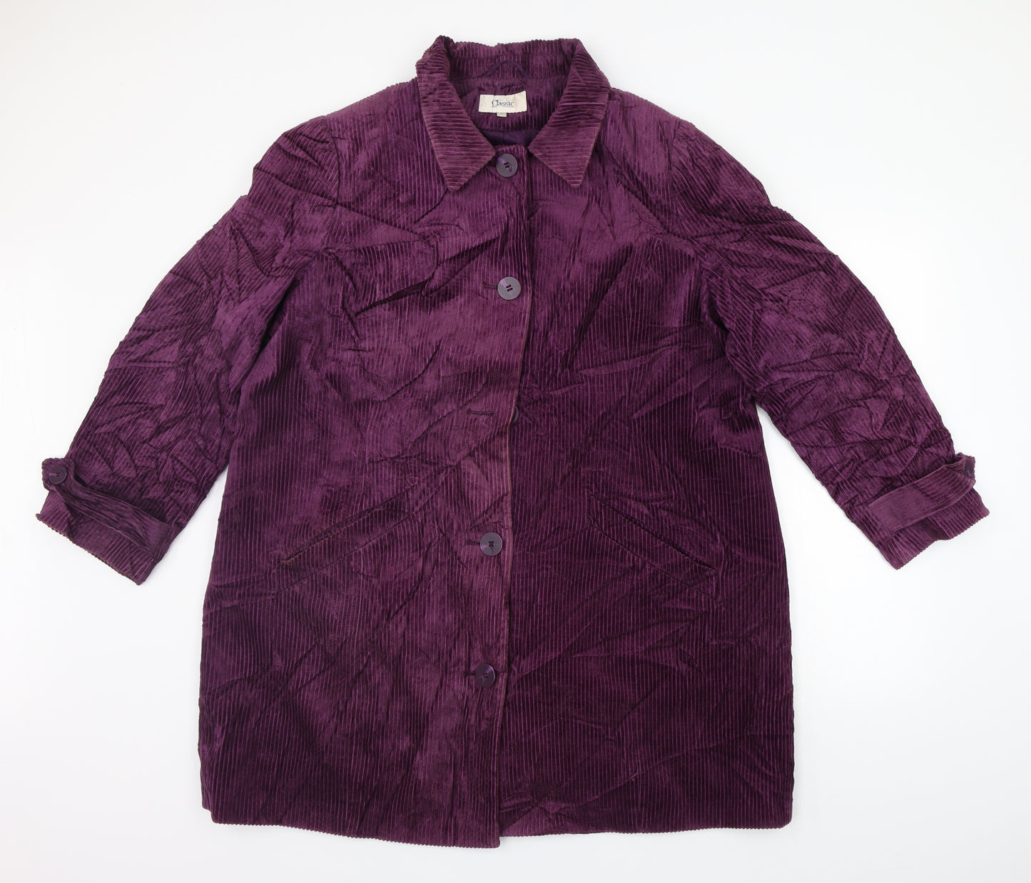 Classics Womens Purple   Jacket Coat Size 22