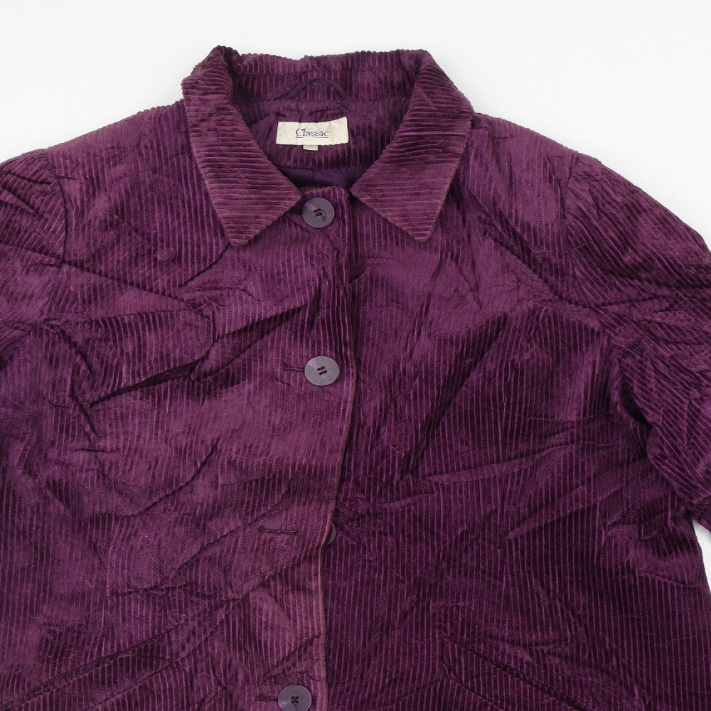 Classics Womens Purple   Jacket Coat Size 22