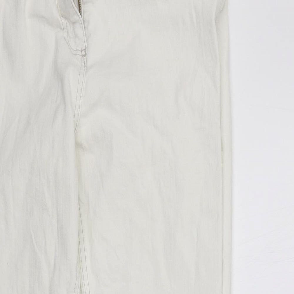 NEXT Womens White   Straight Jeans Size 14 L26 in - washable mark