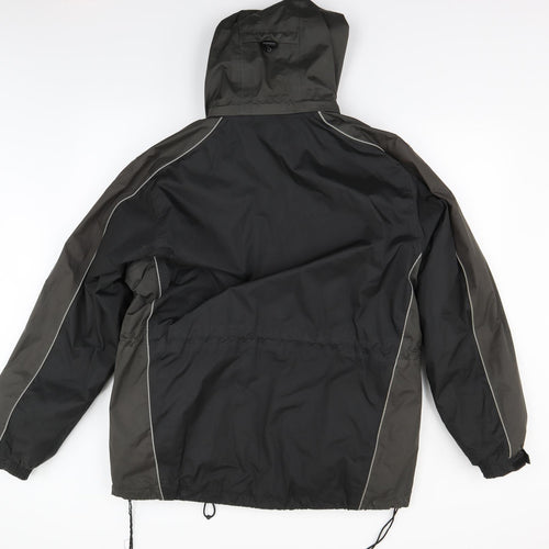 Snowdonia Mens Black  Canvas Windbreaker Coat Size L