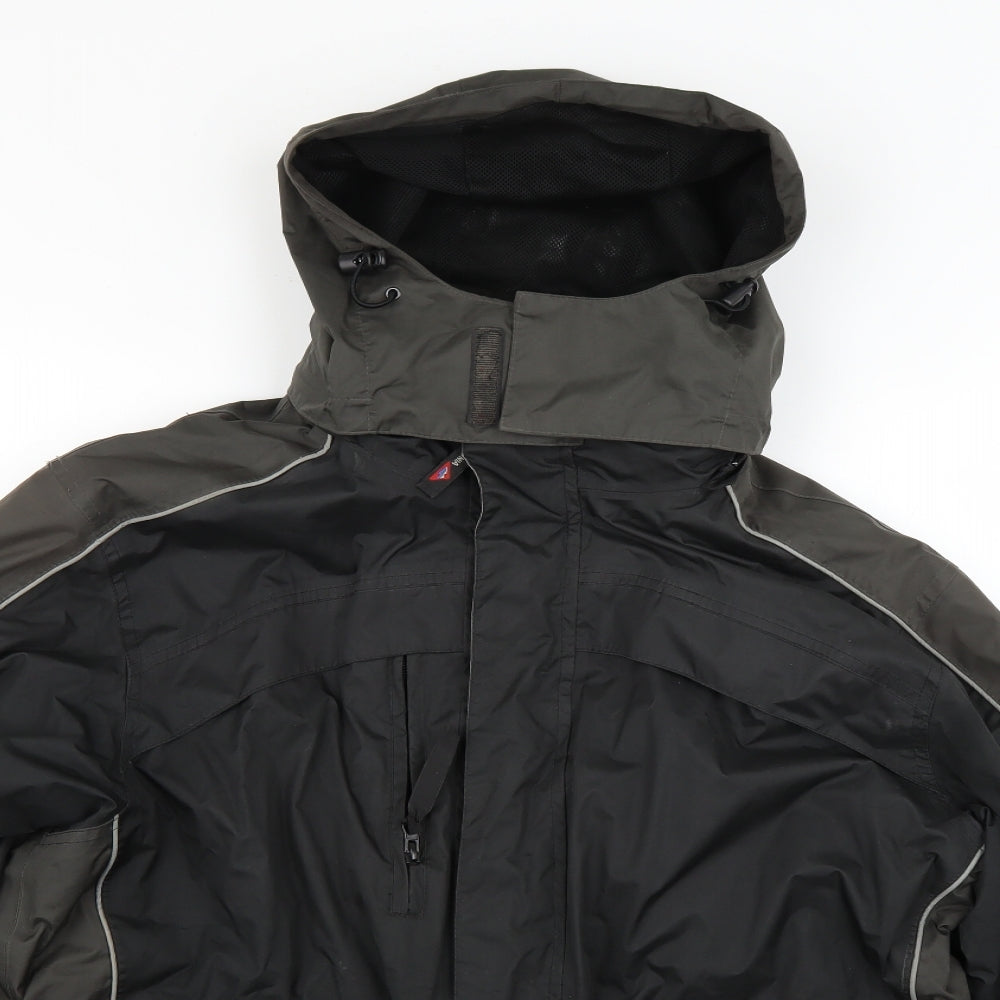 Snowdonia Mens Black  Canvas Windbreaker Coat Size L