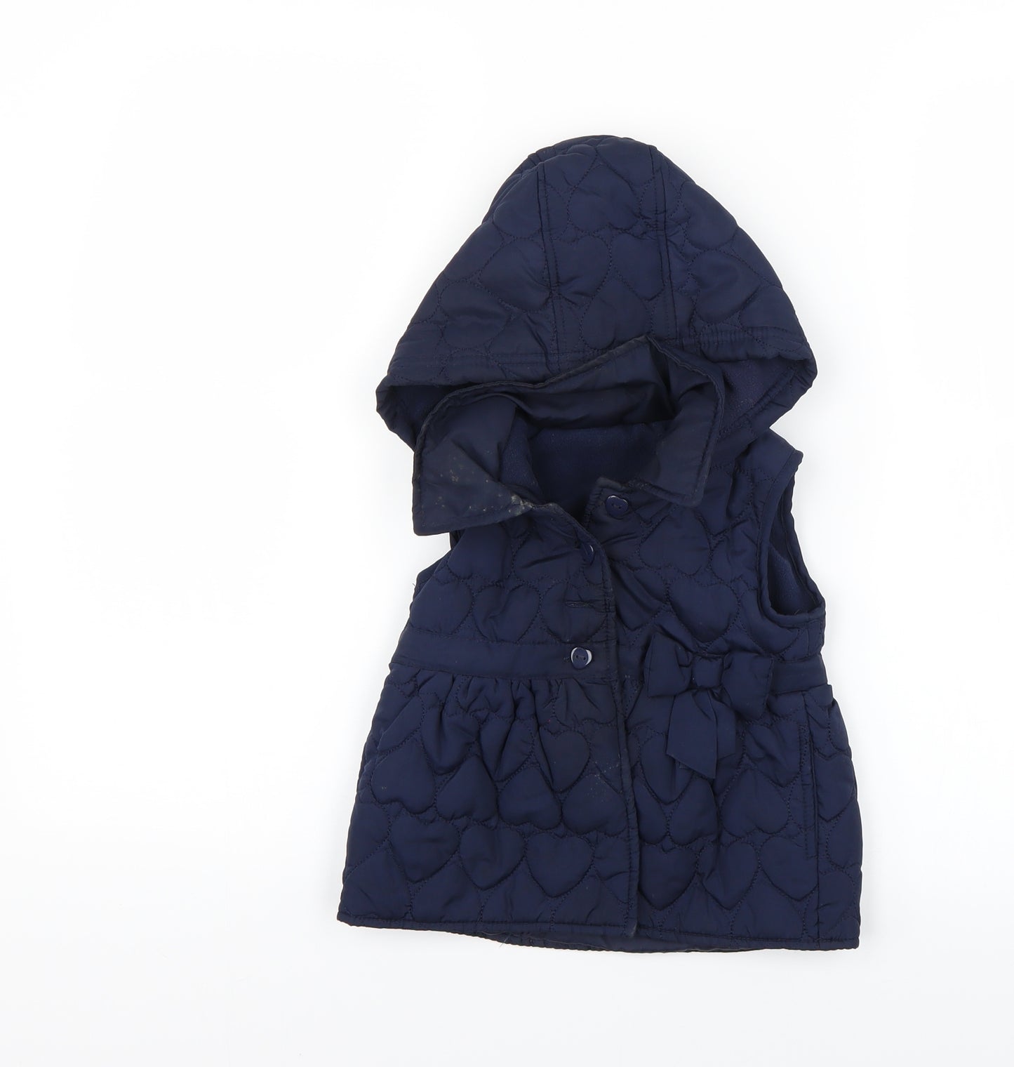 Matalan Girls Blue   Gilet Coat Size 2-3 Years