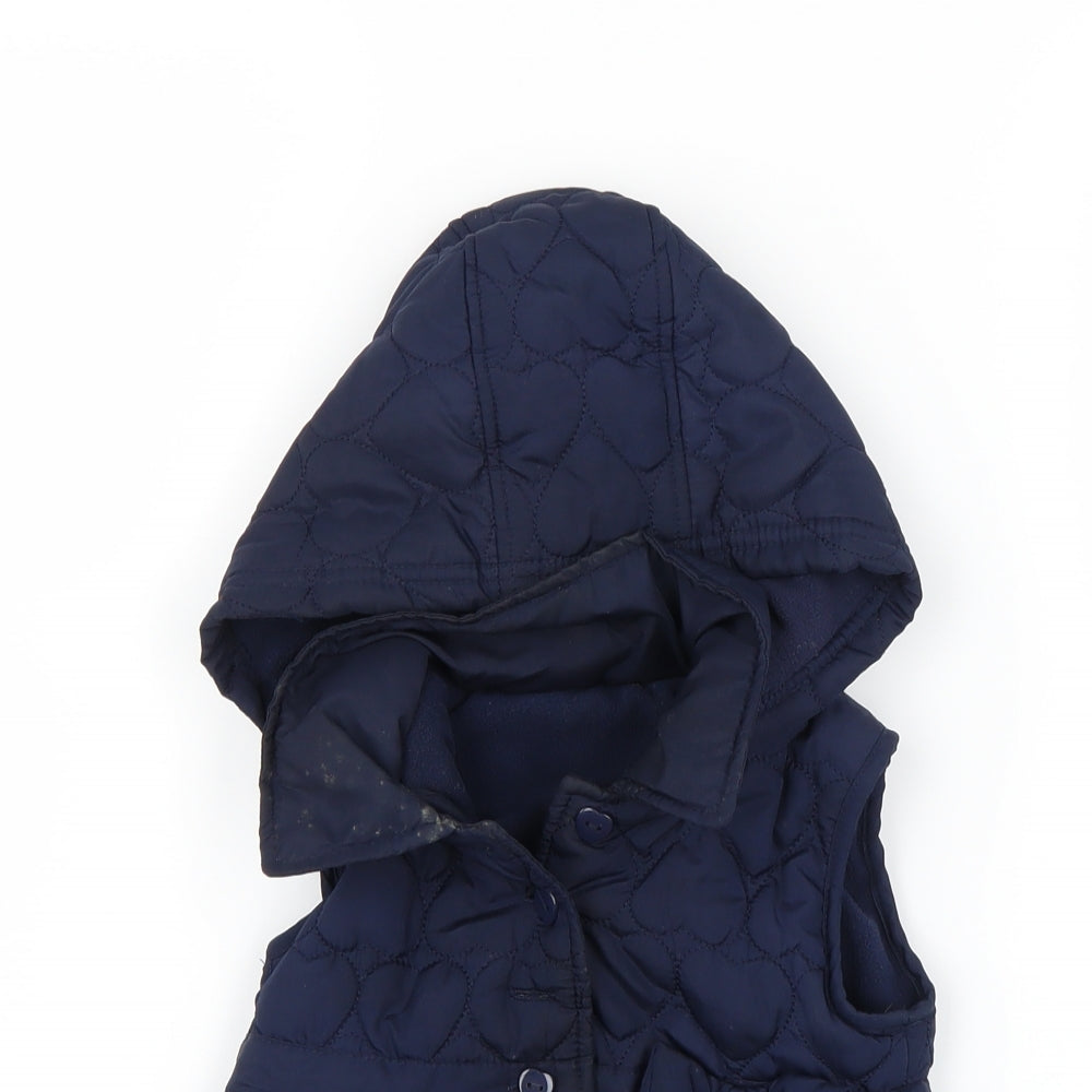 Matalan Girls Blue   Gilet Coat Size 2-3 Years