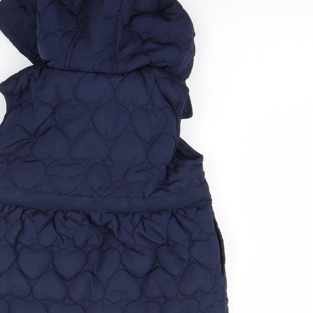 Matalan Girls Blue   Gilet Coat Size 2-3 Years