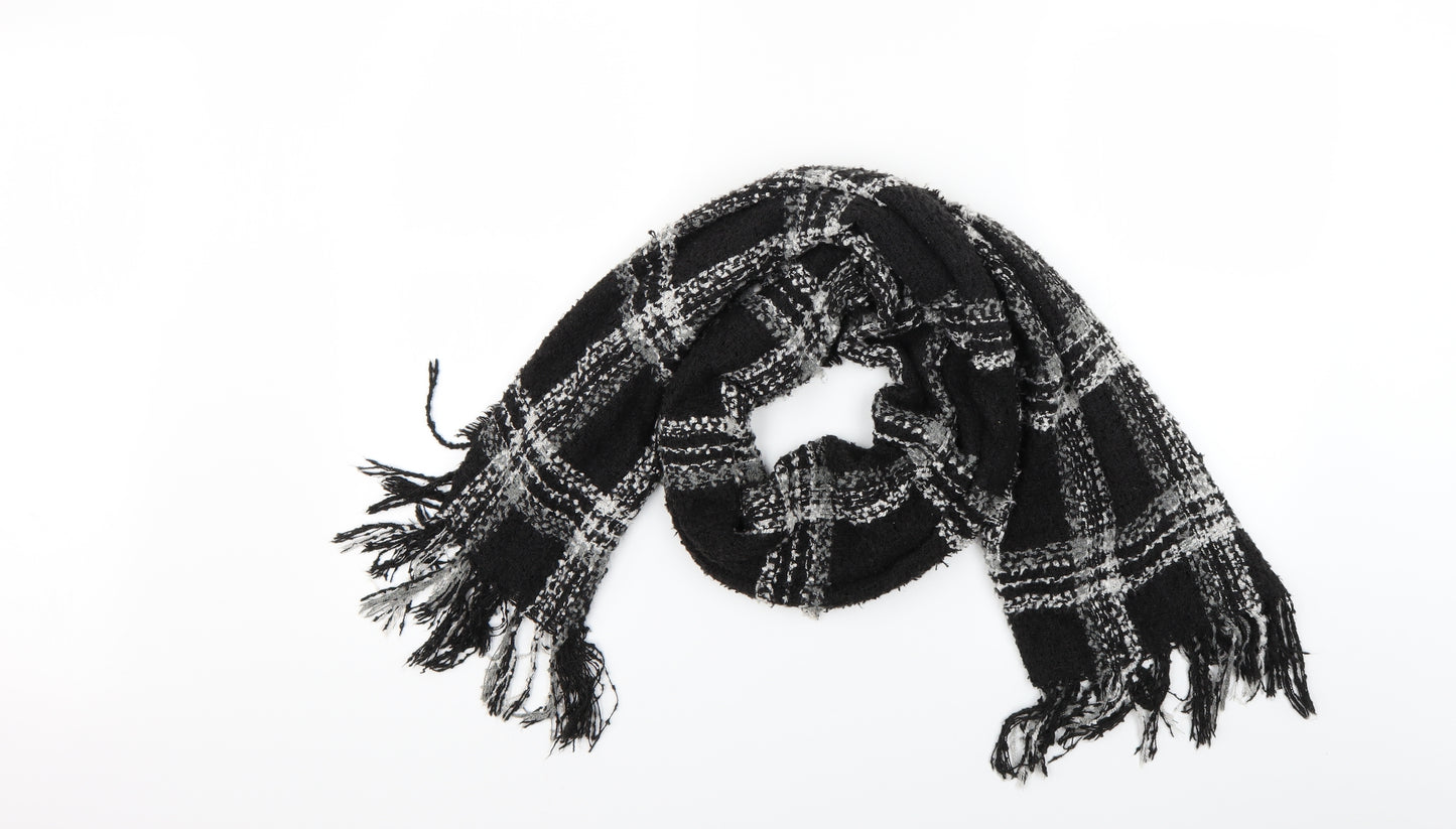 Prewoen Womens Black Check   Scarf