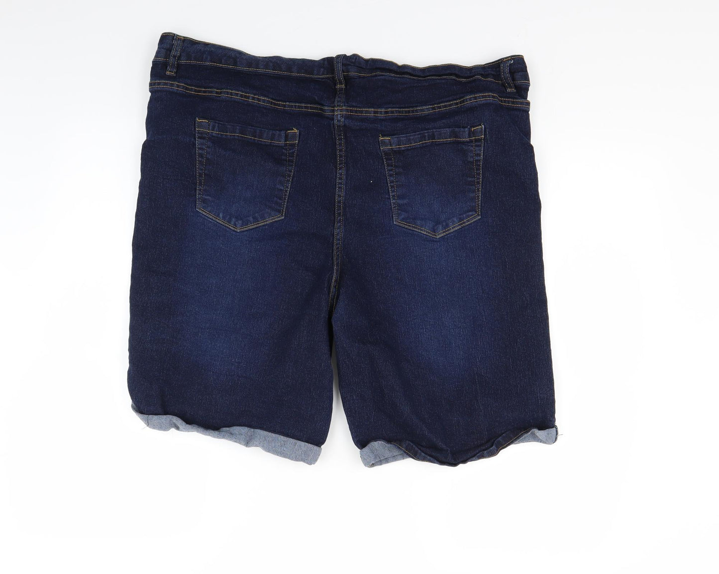 Pep & co Womens Blue  Denim Chino Shorts Size 22