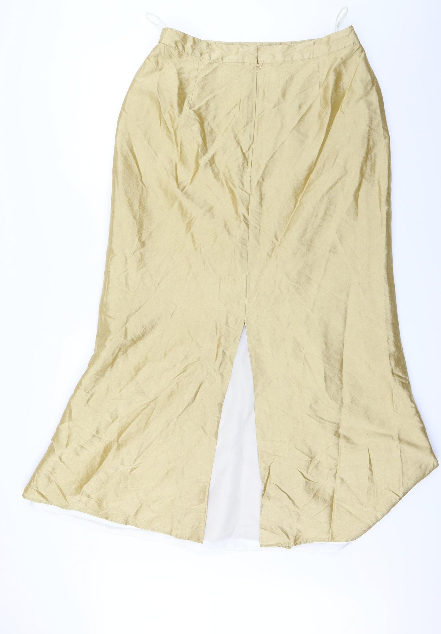 Preworn Womens Gold   A-Line Skirt Size 18