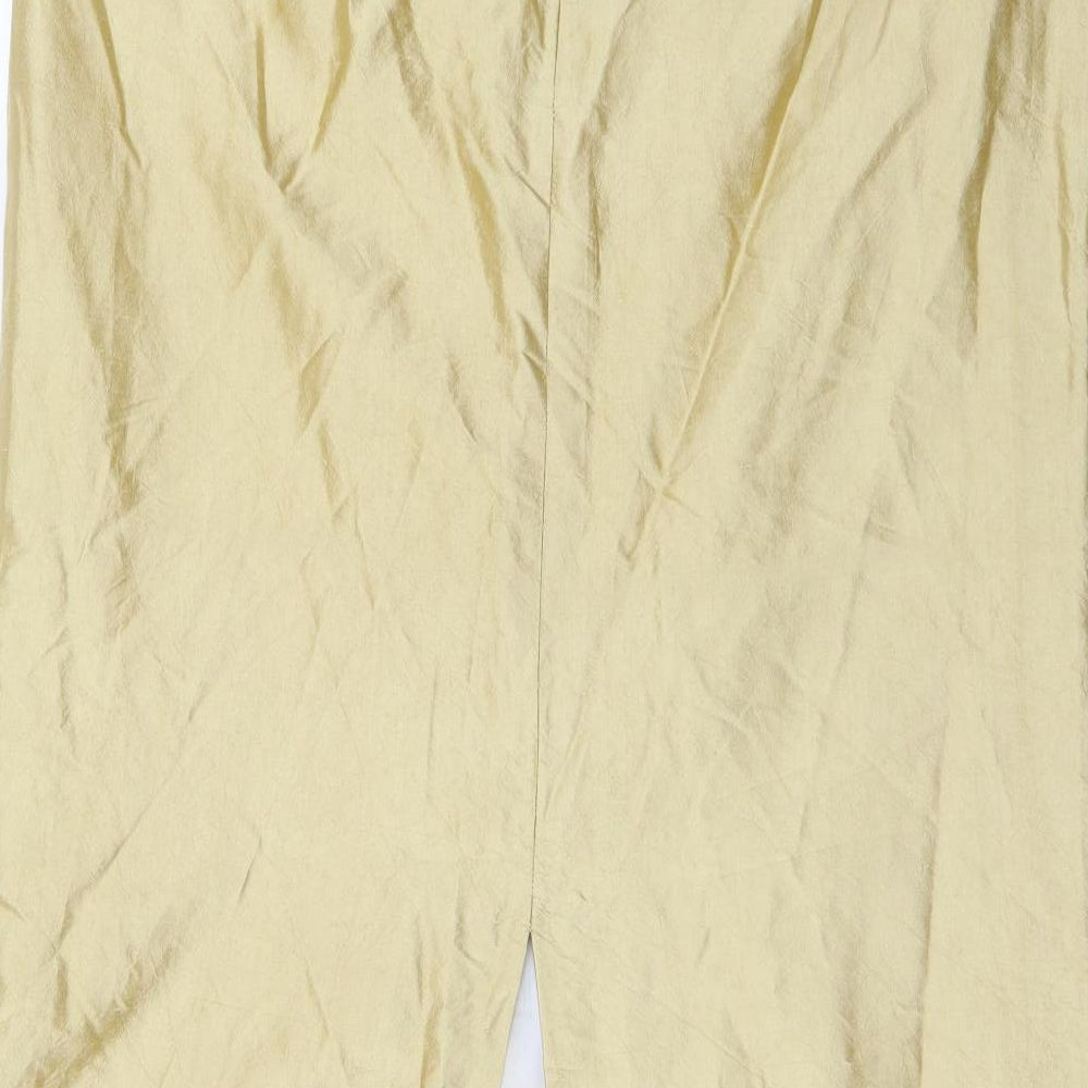 Preworn Womens Gold   A-Line Skirt Size 18