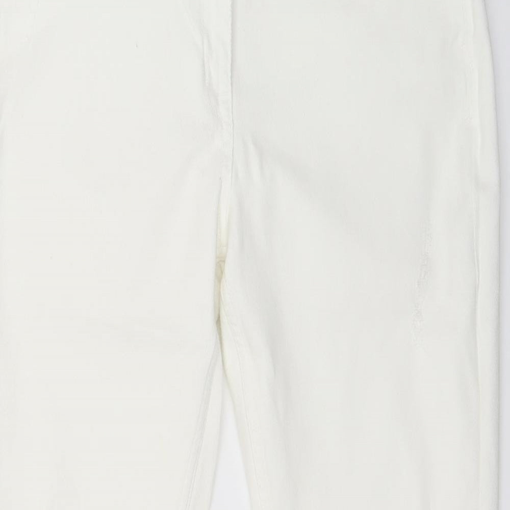 NEXT Womens White  Denim Skinny Jeans Size 14 L28 in
