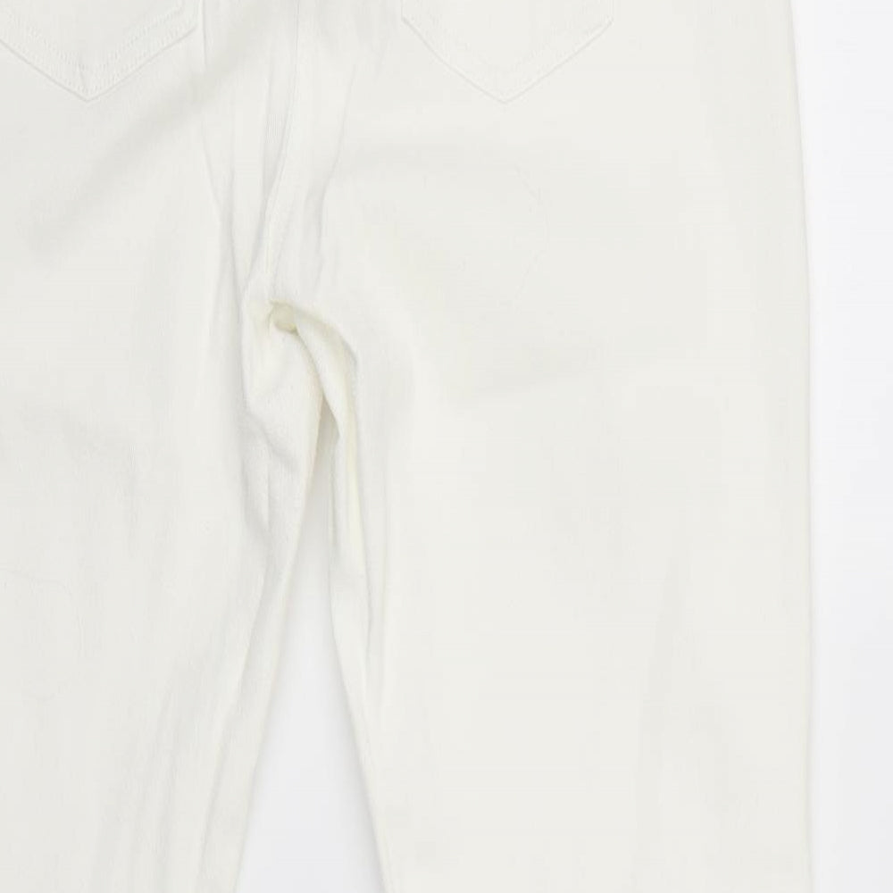 NEXT Womens White  Denim Skinny Jeans Size 14 L28 in
