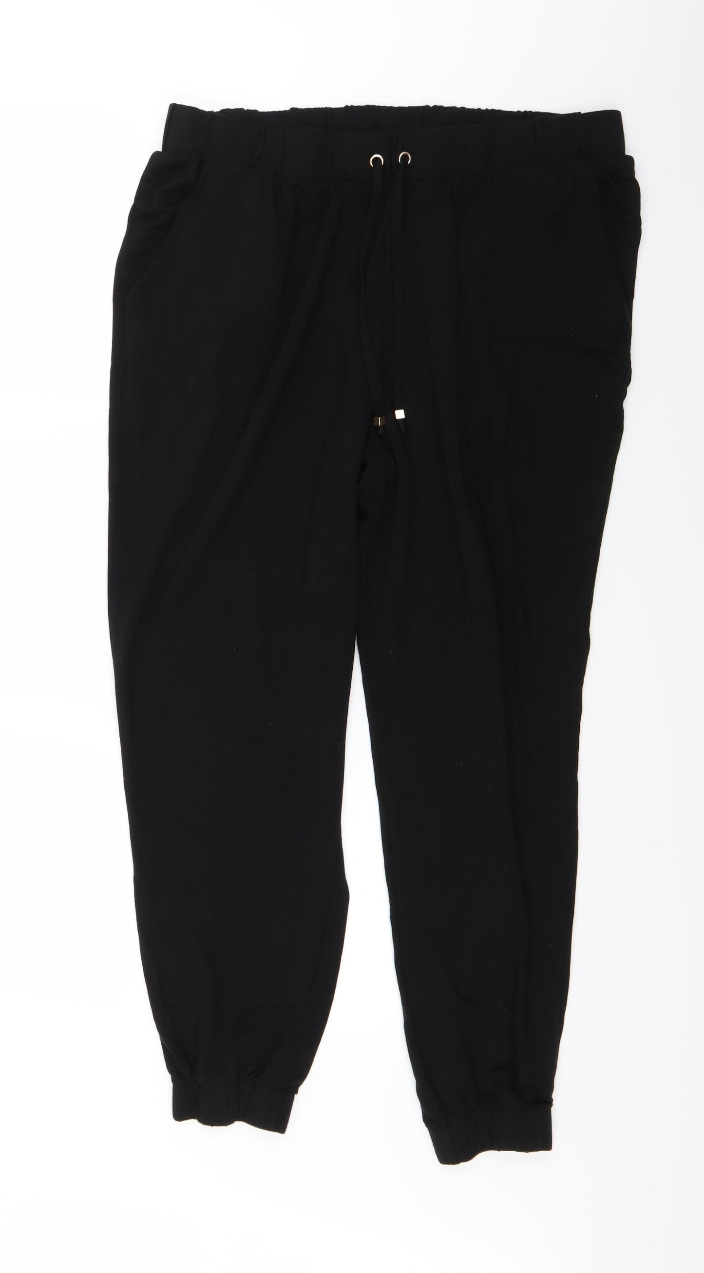 F&F Womens Black   Jogger Trousers Size 20 L23 in