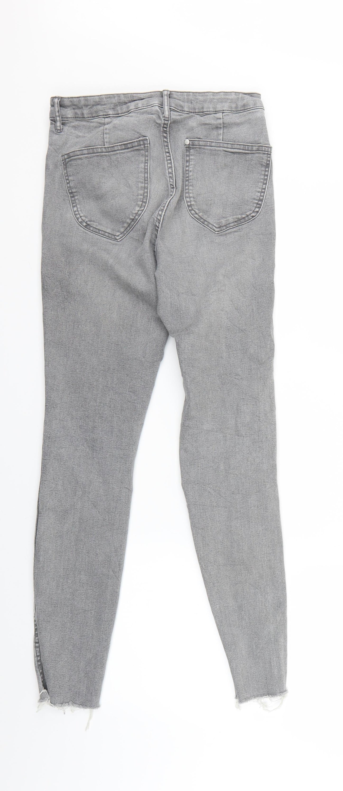 New Look Womens Grey  Denim Skinny Jeans Size 8 L25 in