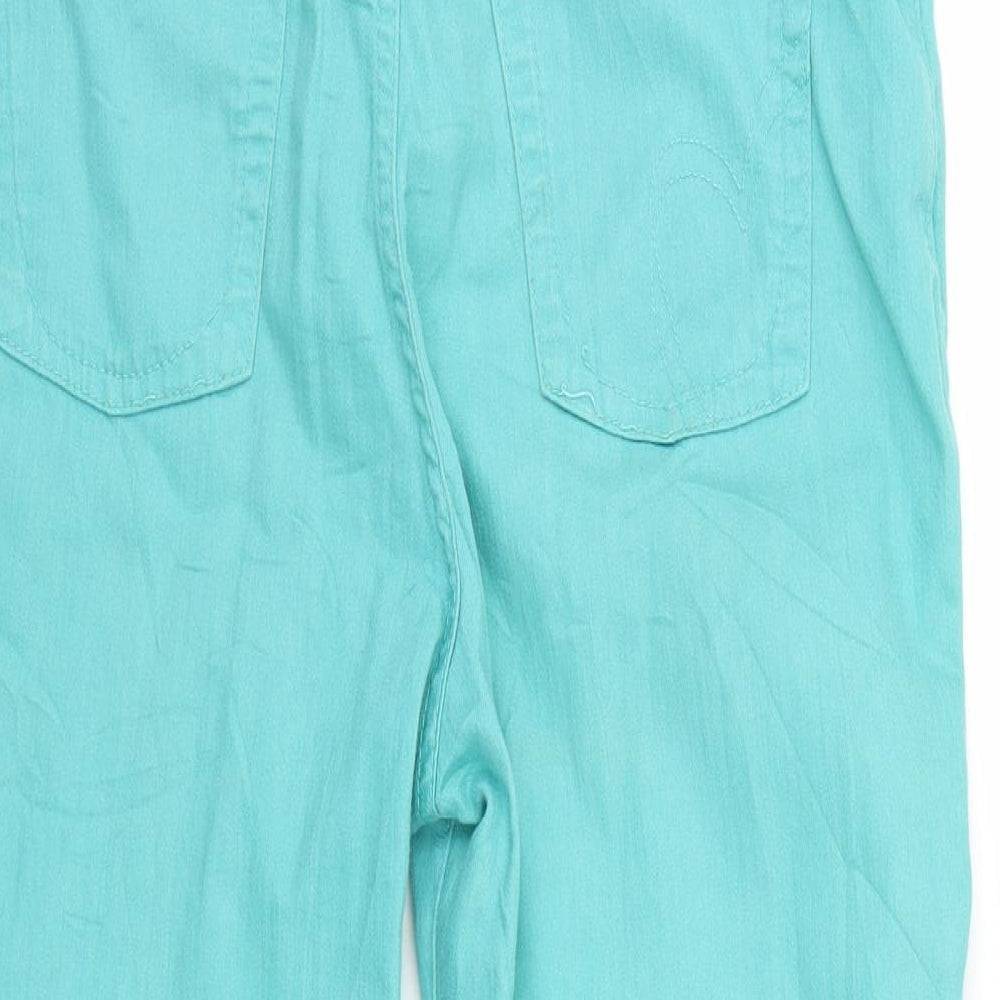 peruna Womens Green  Denim Cropped Jeans Size 16 L21 in