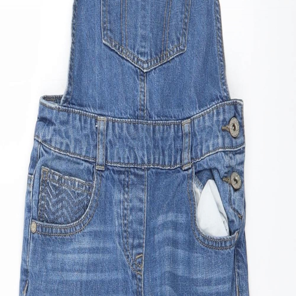 George Girls Blue  Denim Dungaree One-Piece Size 8-9 Years