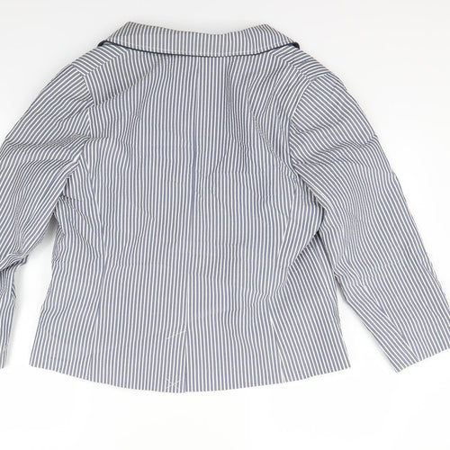 Atmosphere Womens Grey Striped  Jacket Blazer Size 18
