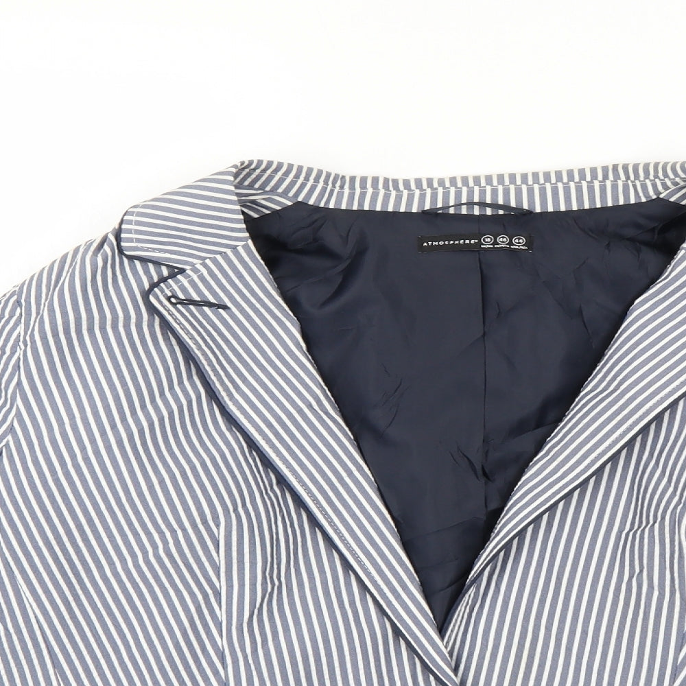 Atmosphere Womens Grey Striped  Jacket Blazer Size 18