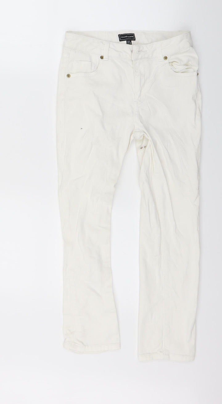 Waredenim Womens White  Denim Skinny Jeans Size 6 L23 in
