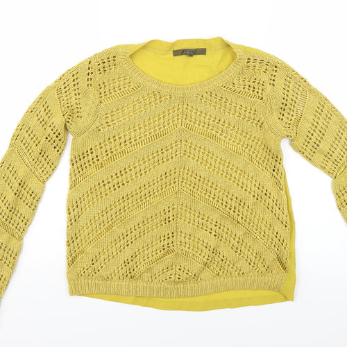 NEXT Womens Yellow  Knit Pullover Jumper Size 6