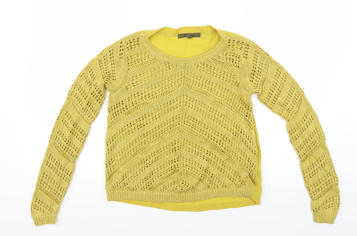 NEXT Womens Yellow  Knit Pullover Jumper Size 6