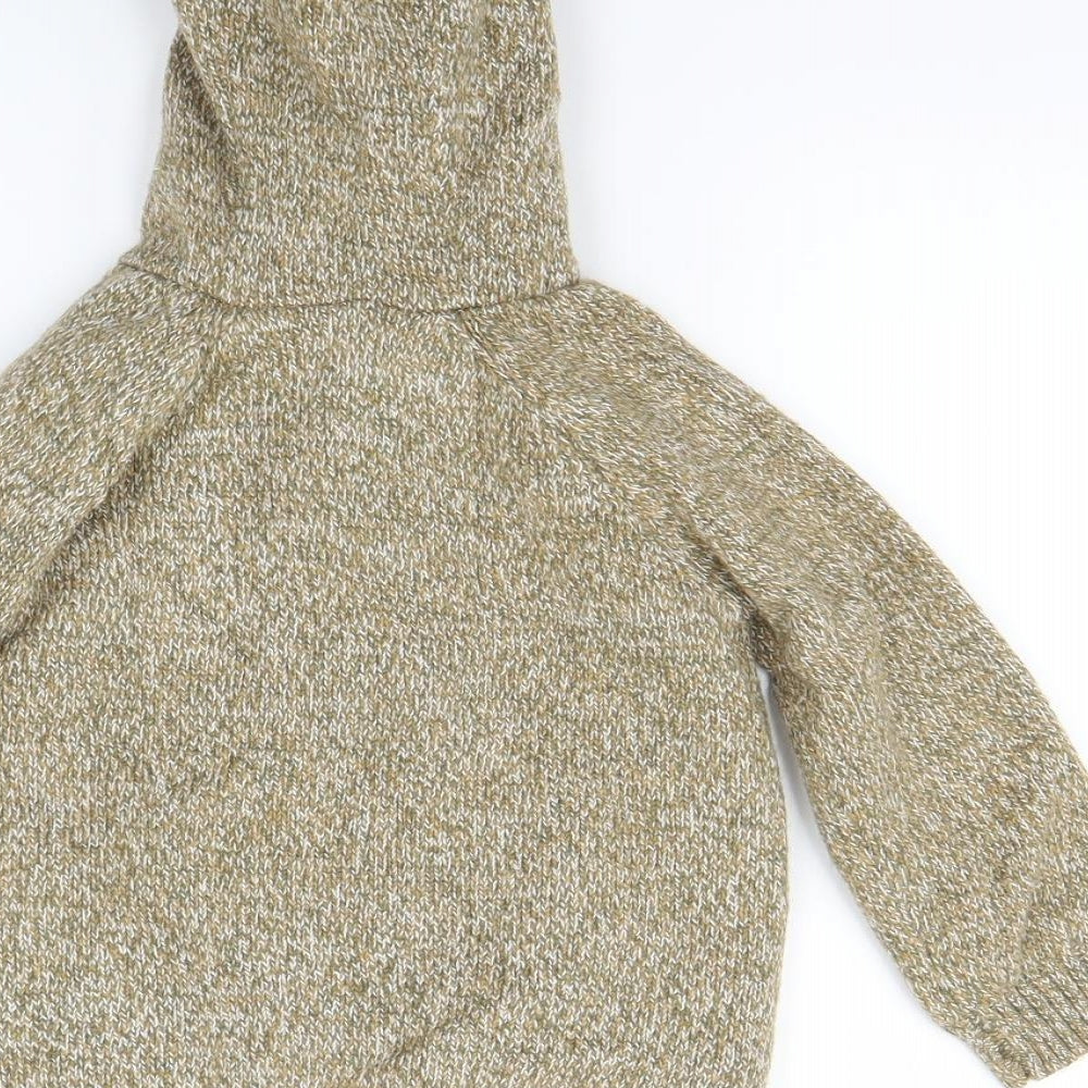 Nutmeg Boys Brown   Full Zip Hoodie Size 3-4 Years  - Bear print