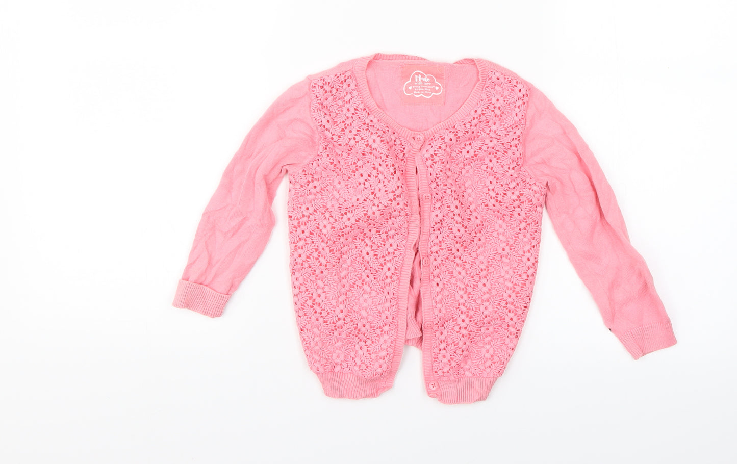 Young Dimension Girls Pink   Cardigan Jumper Size 2-3 Years