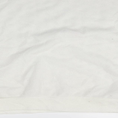 Carla Conte Womens White  Knit Pullover Jumper Size L