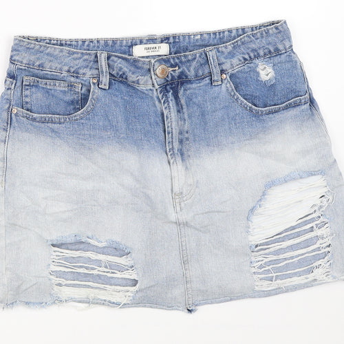 FOREVER 21 Womens Blue  Denim Mini Skirt Size 29 in
