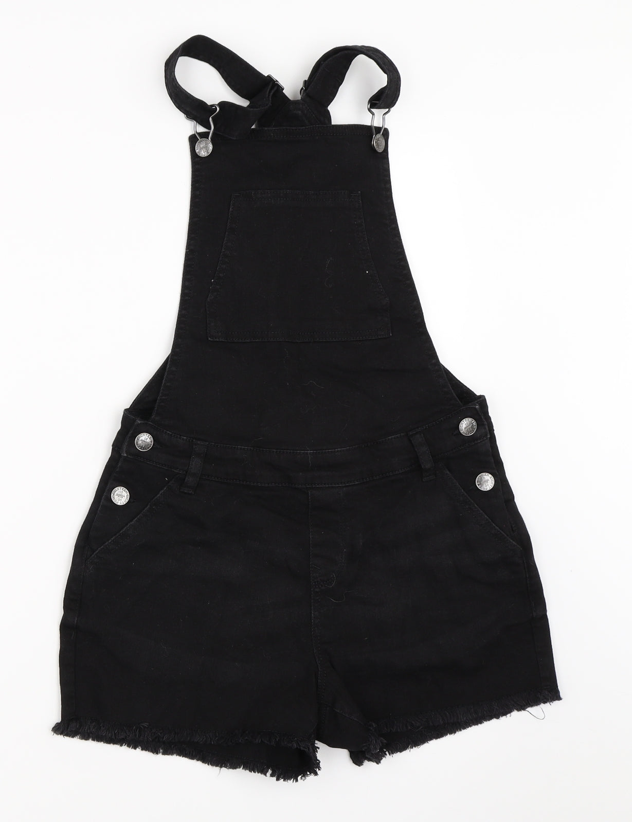 Marks and Spencer Girls Black  Denim Dungaree One-Piece Size 12-13 Years